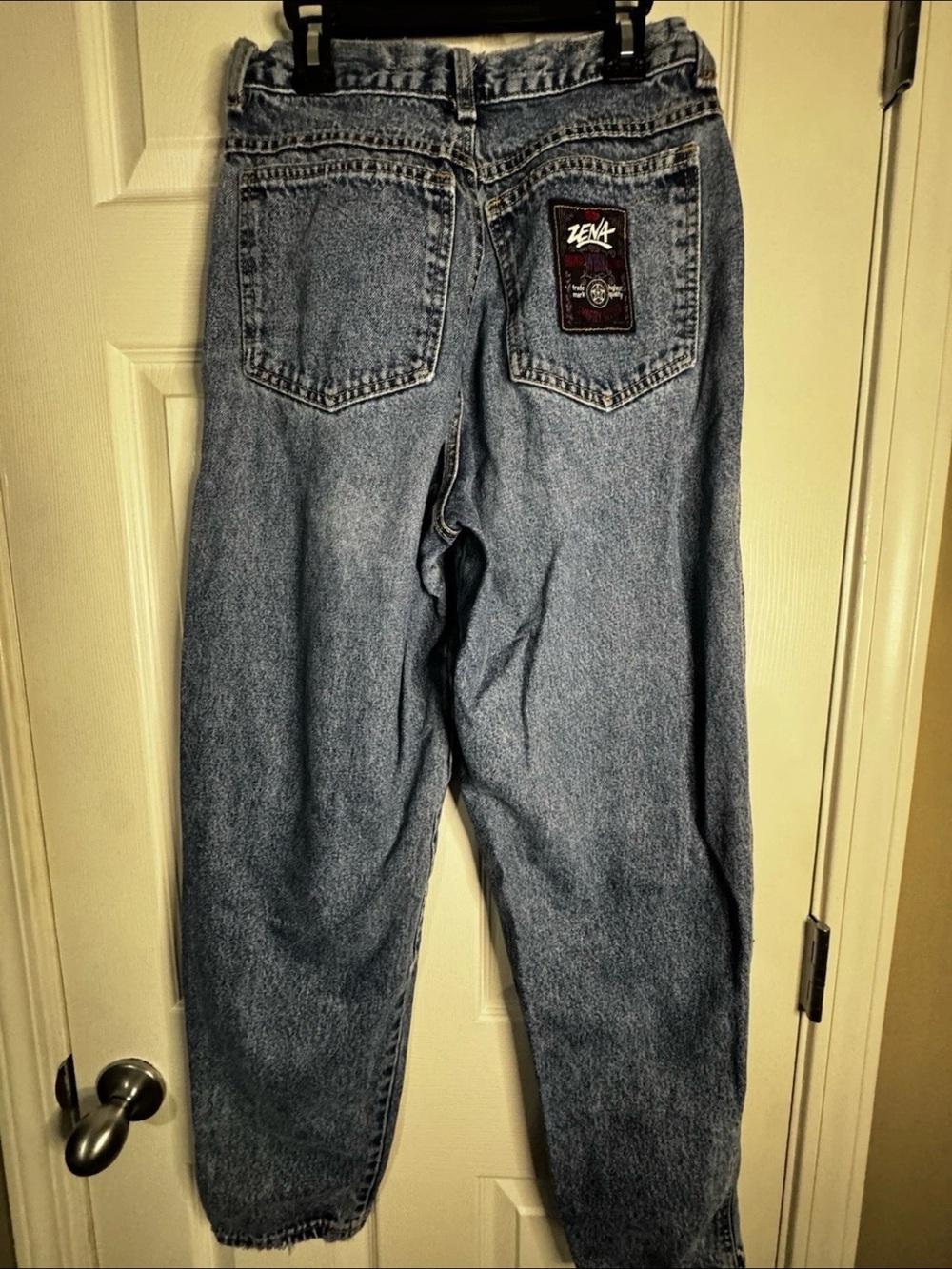 EUC VINTAGE ZENA JEANS Size 8 BLUE HIGH RISE TAPERED MOM PANTS 80-90s - Picture 4 of 9